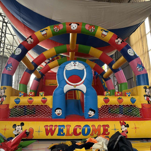 Castillo inflable de Doraemon de 6m x 10m, material de PVC, fácil de instalar, ideal para parques de atracciones, aplicación de juegos de Vietnam. - Product Image 1