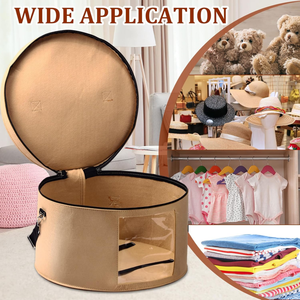 Lớn có thể gập lại 17x10 inch cảm thấy hat hộp lưu trữ với nắp tủ quần áo cao bồi hat trường hợp hat tổ chức Hộp quần áo lưu trữ bin Đối với trang chủ - Product Image 4