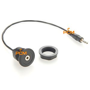 Câble <span class=keywords><strong>audio</strong></span> stéréo TRS 3,5 mm à montage sur panneau, câble d'extension <span class=keywords><strong>audio</strong></span> stéréo rond à montage sur panneau 1/8 pouces / 3,5 mm <span class=keywords><strong>pour</strong></span> microphones et casques - Product Image 2