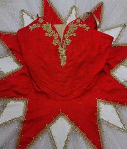 Tutú de Ballet Profesional Tipo Pancake en Atractiva Tela Jacquard Roja, Tul Rígido con Efecto <span class=keywords><strong>Spanx</strong></span> para Actuaciones de Bailarinas - Product Image 2