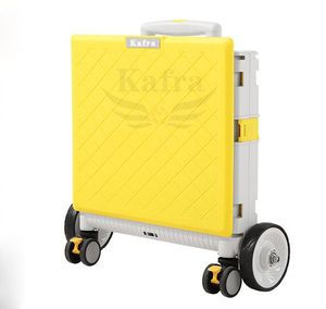 รถเข็นอเนกประสงค์พับได้พร้อมฝาปิดกล่องล้อลากสำหรับช็อปปิ้ง - Product Image 3