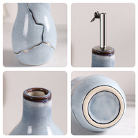 YST Céramique Usine Moderne Réutilisable Bouteille De Vinaigre D'huile avec Couvercle Maison Cuisine Vaisselle Ménage Conteneur De Stockage Logo Personnalisé