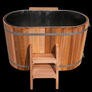 Bain de glace <span class=keywords><strong>pour</strong></span> la récupération, baignoire de glace écologique, coffret en bois avec refroidisseur à immersion froide de 1 CV et filtre - Product Image 1