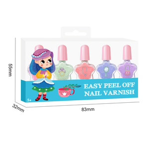 女の子のための幼児の無毒なマニキュアセット水5色マニキュアアートキット年齢3女の子の誕生日プレゼント - Product Image 2