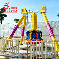 Manège Mini Pendule Frisbee à 6 Places, Thème Divertissant Marteau Météore, pour Parc d'Attractions et Fête Foraine, Prix Abordable, À Vendre