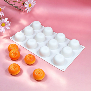 Moules à gâteau mousse mandarine, moules à gâteau en silicone motif orange, outils de décoration de desserts aux fruits, moule à bougie DIY - Product Image 1