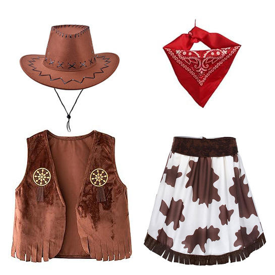 Cowgirl 5 piece set brown