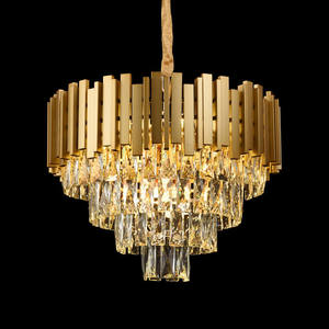 Decoration Gold <b>Crystal</b> <b>Chandelier</b> Luxury Lustre Designers Lamp Led Fancy Pendant <b>Lights</b> for Home - Product Image 3