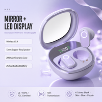 Écouteurs sans fil intra-auriculaires M86 TWS avec affichage numérique LED, étui de charge à lumière respirante, Bluetooth V5.4, transducteur annulaire en cuivre de 13 mm pour le sport et la gym