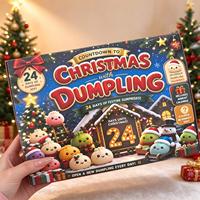 Calendrier de l'Avent de Noël 2026 – Compte à rebours de 24 jours – Jouet sensoriel anti-stress en forme de dumpling – Boîte surprise – Ensemble de jouets sensoriels