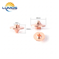 Buse laser métallique de remplacement D28-E-B-15-S M11 pour tête de découpe laser à fibre Han's, consommables Hypertherm, flux d'air stable, fonctionnement fluide