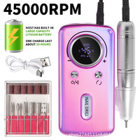 Nouveau Style populaire 45000 tr/min Rechargeable Portable E-File perceuse à ongles Gel polisseuse Machine pour Salon des ongles