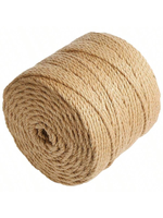 Cuerda Trenzada de Fibra Natural, Yute, Sisal, Manila, Abacá, Musa Textilis, PP, Nylon Sintético, Ligera, 10mm/30mm, 3/4 Hilos, Fácil de Manejar