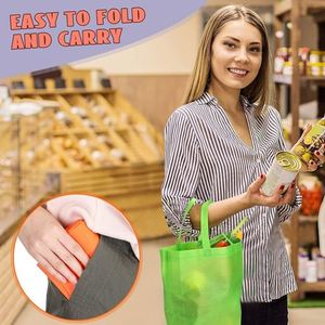 Sac de courses réutilisable en tissu non tissé laminé avec logo personnalisé, sac de protection pour fruits en tissu non tissé, sac fourre-tout pour épicerie - Product Image 2