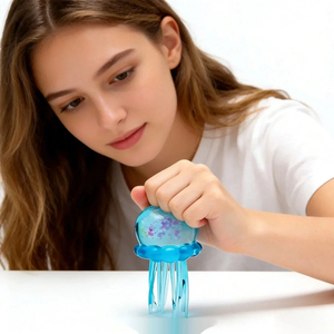 Jouet Squishy Méduse Scintillante Jumon, Pieuvre à Presser Anti-Stress, Jouet Sensoriel pour Enfants et Adultes, Soulagement de l'Anxiété - Product Image 5