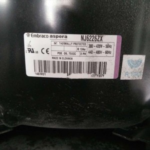 Compresseur scroll Embraco Aspera NJ6226ZX 380-420V 50Hz 440-480V 60Hz Fabriqué en Slovaquie - Product Image 1