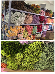 Ramo de Flores Redondo Hecho a Mano, Ramo Mixto de <span class=keywords><strong>Claveles</strong></span> y Rosas Tejido con Hilo de Regalo para el Día de la Diosa, Tejido a Mano por Artesanos - Product Image 3