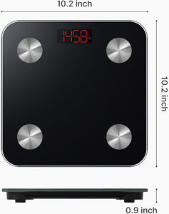 हॉट बिमी स्केल बॉडी फैट विश्लेषक एलसीडी डिस्प्ले 180 किलोग्राम क्षमता स्मार्ट डिजिटल स्केल वसा मापने वाले बाथरूम वजन - Product Image 6