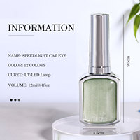 Hanyinails OEM Private Label Customize Cat Eye Gel Polish 12 Colors 12ml Speedlight Collection Nail Gel