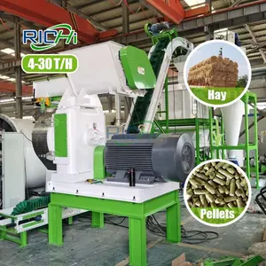 Industrial Ring Die Type 4-30 T/H China Hay Pellet Machine Manufacturers