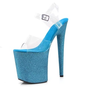 Sandalias de Plataforma Elegantes con Punta Abierta y Polvo Brillante Exótico de 8 Pulgadas-20 cm, Zapatos Sexys para Bailar en Club Nocturno, Modelo Fetiche, para Reina de la Discoteca - Product Image 5