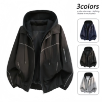 Veste pour homme avec logo personnalisable, vente en gros, veste bomber tendance pour homme en grande taille, veste décontractée tendance pour homme