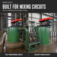 Cuve d'agitation à haute efficacité pour boues minières, cuve d'agitation à levage pour minerai d'or / cuivre / plomb-zinc / nickel / antimoine