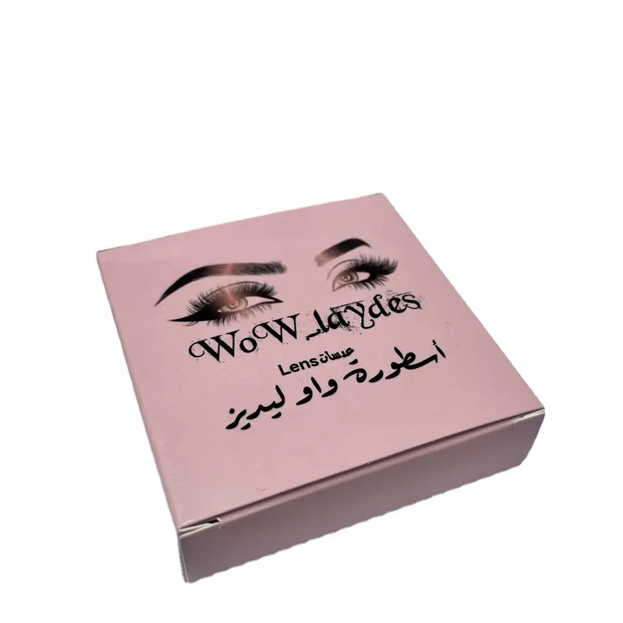 Custom Eye Contact Lenses Paper Packaging Box Gift Foldable Lens Gift Box Cosmetic Packaging Skin Care Box Lipstick Box Folders