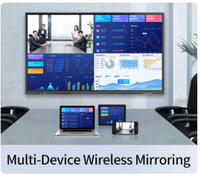 Haute qualité 55-75 pouces Smart Android Touch Karaoké TV Design suspendu au mur noir avec ODM USB et LCD Standard directement de l'usine