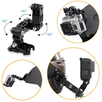 Ensemble de bras de fixation pour casque de moto pour GoPro Hero 10 9 8 7 6 5 4 3 Yi Osmo Action Sports Camera, support complet pour casque, accessoires