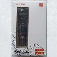 Casing SSD M.2 NVME USB3.1 Gen 2, Kotak Hard Drive Eksternal Plastik untuk Komputer
