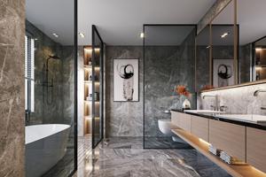 Nouvelle armoire de salle de bain en acier moderne, stable structurellement, de luxe, pour le rangement - Product Image 5