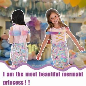 Costume da Principessa Sirena per Bambini Ocean Fantasy, Leggero Corpetto in Rete, Abbigliamento per Spettacoli, Produzione Diretta per TV e Film - Product Image 2
