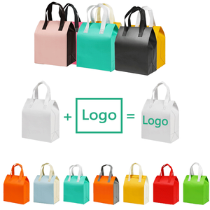 Многоразовая термоизолированная сумка-холодильник с логотипом на заказ, Нетканый мешок для доставки еды, алюминиевая фольга, ламинирование, оптовая продажа, MOQ 1000 - Product Image 1