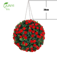 Vente en gros de plantes artificielles en plastique de haute qualité, boule topiaire d'herbe, décoration intérieure et extérieure de fleurs artificielles