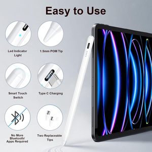 Lápiz óptico para pantallas táctiles Lápiz de punta fina universal para iPad con adsorción magnética para IPhone/iPad/<span class=keywords><strong>Samsung</strong></span>/Android/<span class=keywords><strong>Tablet</strong></span> - Product Image 3