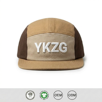 Cappellino da Baseball di Lusso Personalizzato con Logo, 5 Pannelli, Patchwork Tricolore, Ricamo 3D in Rilievo, Alta Qualità, Streetwear, Visiera Piatta per Uomo