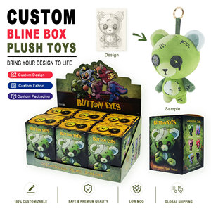 Plush Keychain Blind Box Customize Mini Size <strong>Teddy</strong> Bear Plushies with Button Eyes Fashion Cartoon Bear Keyring Bag Charms - Product Image 1