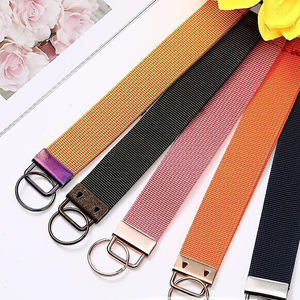 Porte-clés porte-clés en métal plaqué couleur pour ruban - Product Image 4