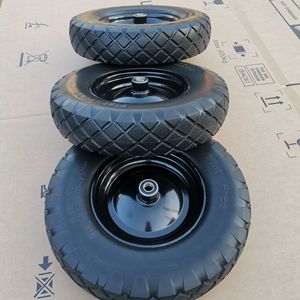 PU Foam <b>Wheel</b> 250-4 Black Flat Free Tire For Handcart Use - Product Image 1