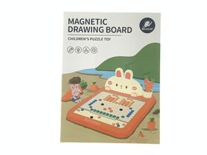 Renkli boncuklar DIY yaratıcı karikatür tavşan bulmaca oyunu Graffiti kurulu manyetik çizim kurulu çocuk oyuncak kalem ile - Product Image 6