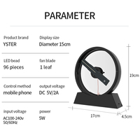 Mini Ventilador Holográfico 3D de 15 cm, Proyector Holográfico de Alta Resolución Ultra Claro para Publicidad, Señalización Digital, Cartelera