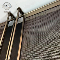 Maille de fil métallique soudée en acier inoxydable à tissage sergé - Panneaux décoratifs pour murs et plafonds, cloisons de restaurant, écrans de fond