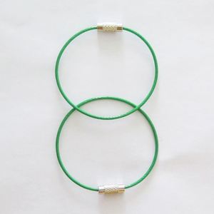 Yiwang พวงกุญแจสเตนเลสสตีลสีเขียวสายล็อคพวงกุญแจ - Product Image 2