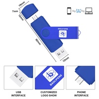 Flash Drive USB C Custom Logo Massal 3.0 Dual Port OTG Baru 128GB 32GB 16GB 64GB 4GB