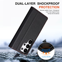 Étui de téléphone portefeuille en cuir PU pour Samsung Galaxy S25 Ultra, vente en gros