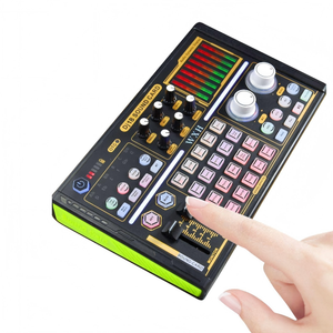 DJ18 podcast externo tarjeta de sonido micrófono para juegos Monitor de grabación con USB XLR 48V interfaz estudio <span class=keywords><strong>audio</strong></span> tarjeta de sonido Mezclador - Product Image 2