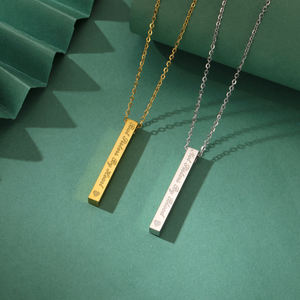 Collar con colgante <span class=keywords><strong>de</strong></span> texto grabado <span class=keywords><strong>de</strong></span> doble cara NO <span class=keywords><strong>HERMANAS</strong></span> <span class=keywords><strong>DE</strong></span> <span class=keywords><strong>SANGRE</strong></span> PERO <span class=keywords><strong>HERMANAS</strong></span> <span class=keywords><strong>DE</strong></span> CORAZÓN Regalo <span class=keywords><strong>de</strong></span> joyería <span class=keywords><strong>de</strong></span> acero inoxidable - Product Image 3