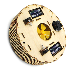 Kit de bricolage scientifique en bois pour enfants OKYN-Y2612 : Robot balayeuse à assembler soi-même - Product Image 1