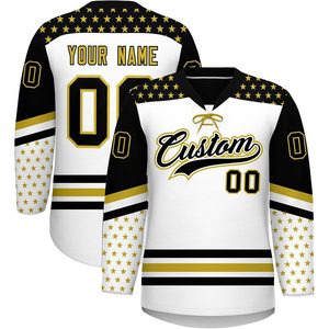 Maillot de hockey sur glace personnalisé, uniforme cousu sur mesure, col en V, anti-humidité, pour hommes, femmes, jeunes et enfants - Product Image 1